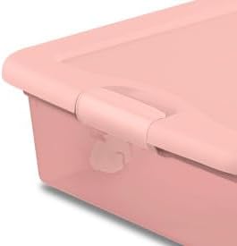 Sterilite Wheeled Latching Box w/Lids for Home & Office, 56 Quart, 4-Pack | Heavy-Duty and Stackable Plastic Containers with Latches for Closet, Cabinet, Bedroom, Bathroom and Dorm Room Organization