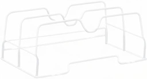 Household Essentials White Steel Door Mount Lid Rack