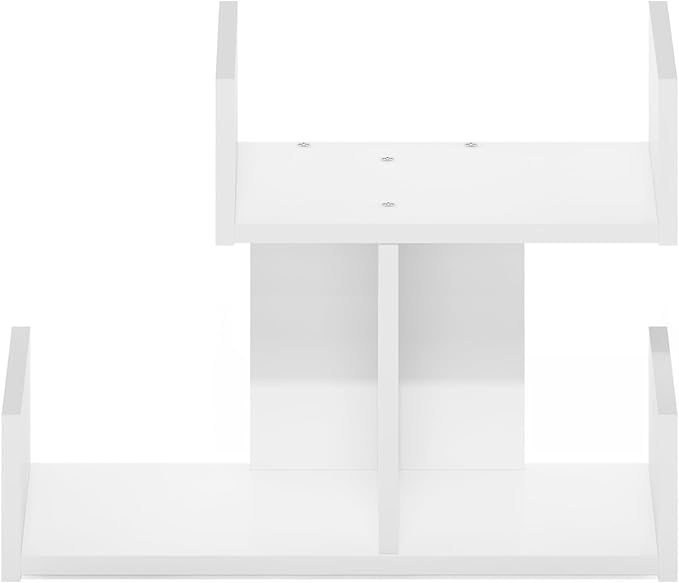 Furinno HERMITE Desk File Folder Organizers, 3-Shelf Desktop Office Organization Racks, Desk Top Display Book Shelf, for Paper, Office Supplies, Magazine, White