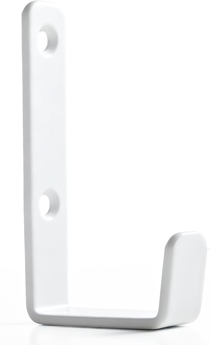 Heavy Duty Hooks, Stainless Steel Hooks for Hanging, Wall Mount Hook, Coat Hook, Wall Hooks Towel Hook Garage Holder Screw Hanger, Utility Hooks, 6 Pack (White)