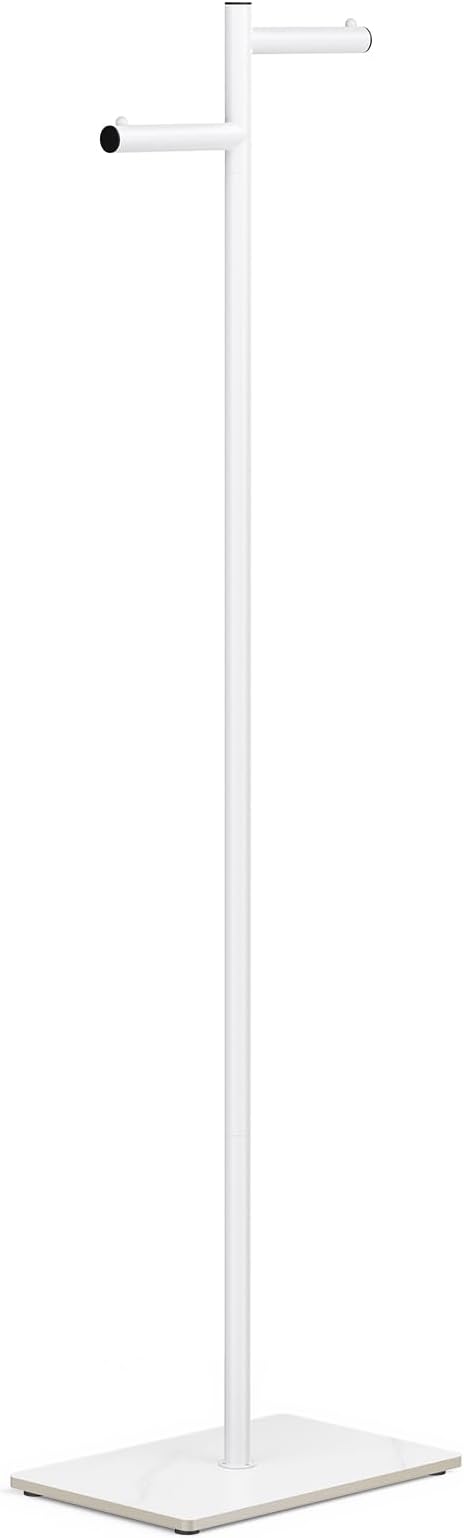 Metal Freestanding Coat Rack, 68.9"H Z-Shaped Coat Tree with Natural Rock Base, Modern Clothes Hanger Stand for Coats, Hats, Bags & Scarves, Ideal for Entryway, Bedroom, Office & Living Room