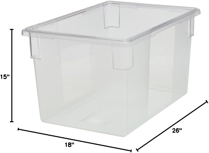 Rubbermaid Commercial Products-Food Storage Box/Tote, 21.5 Gallon, Clear, for Restaurant/Kitchen/Cafeteria