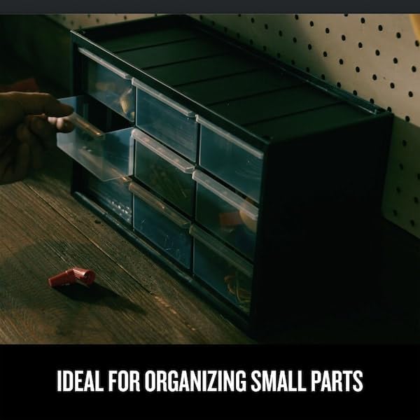 CRAFTSMAN Plastic Storage Organizer Bin System, 9 Compartment, Modular, Home Office (CMST40709)