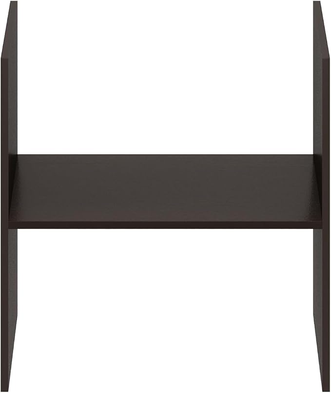 Furinno Cubicle H-Shelf Cube Insert, 2-Tier Cube Organizer, Black Oak | Shelf Dividers, Fits into Furinno Extra Thick Cubes, for Organizers and Storage (Does not fit IKEA Kallax Shelving)