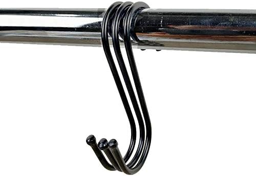 DINGEE 5 inch Extra Large S Hooks for Hanging, 6 Pack Heavy Duty Black S Hooks for Closet,Jeans Plants Jewelry Kitchen Pot Pan Cups Towels Hats