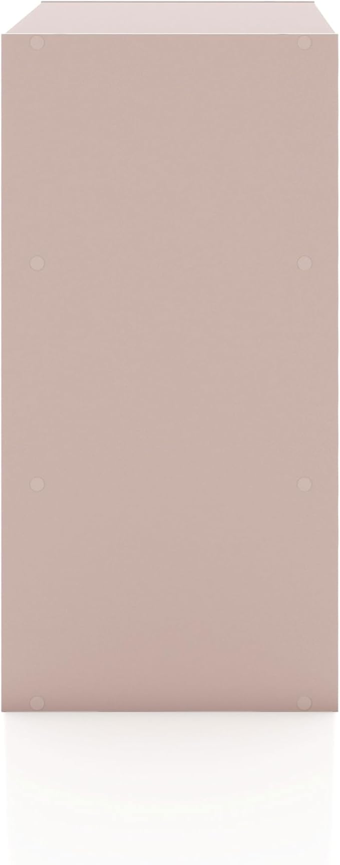 Homes: Inside + Out Apexa 4-Vertical Storage Organizer Shelves, Stackable Wood Bookcase for Organization, Dorm Teen Room Decor & Home Office, Light Pink