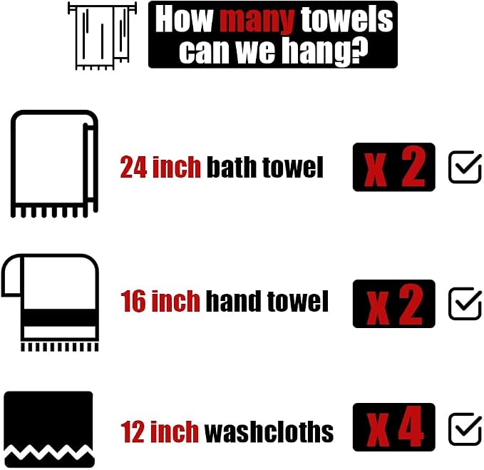 JQK Chrome Towel Bar, 27 Inch 304 Stainless Steel Thicken 0.8mm Double Bath Towel Rack for Bathroom, Towel Holder Polished Chrome Wall Mount, Useable Length 24 Inch 2 Pack, TB100L24-CH-P2