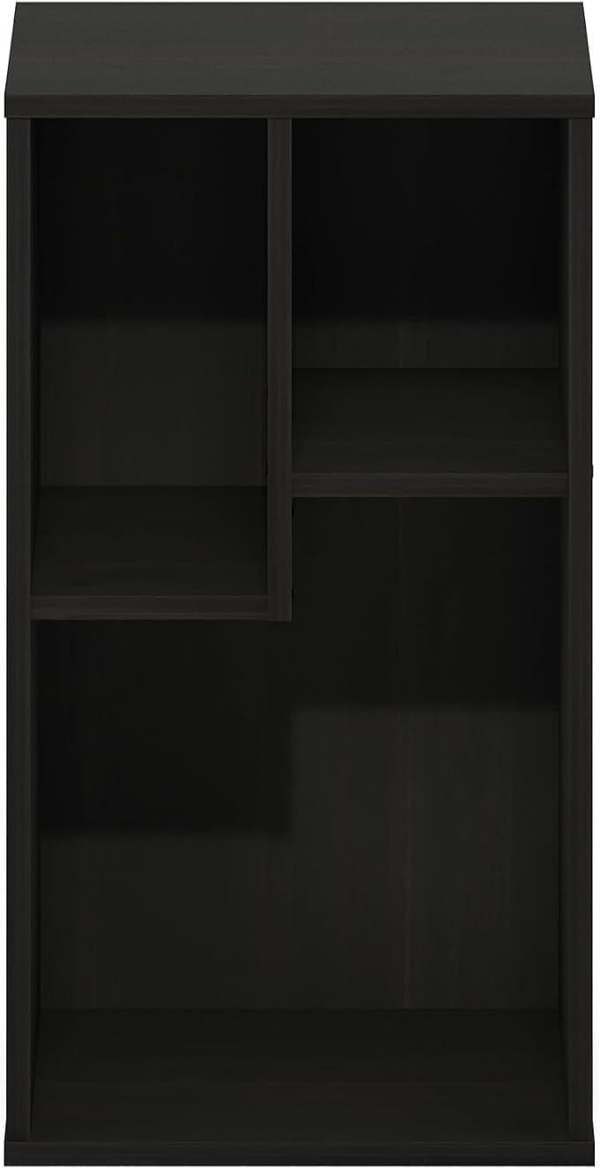 Furinno DALY Book Shelf, 3-Cube Bookshelf, Cube Storage Organizer Bookcase with Irregular Compartments, 9.4 x 11.7 x 21.3, for Living Room, Bedroom, Home Office, Espresso