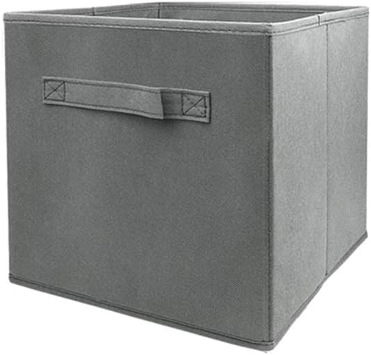 Mini Size 1-Pack Cube Storage Bins 9.0"x7.5"x7.5" Fabirc Foldable Closet Toy Organizer Collapsible Cloth Gray