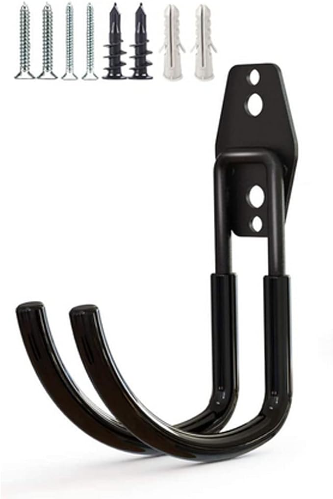 Zoele Wall Mount Baby Stroller Hanger - Baby Stroller Rack Holder, Garage Power Tool Hanger Wall Hook, Steel Garage Tool Storage Organizer Utility Hooks (Black)