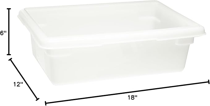 Rubbermaid Commercial Products Food Storage Box, 3.5 Gallon Capacity, White, for Restaurant/Kitchen/Cafeteria
