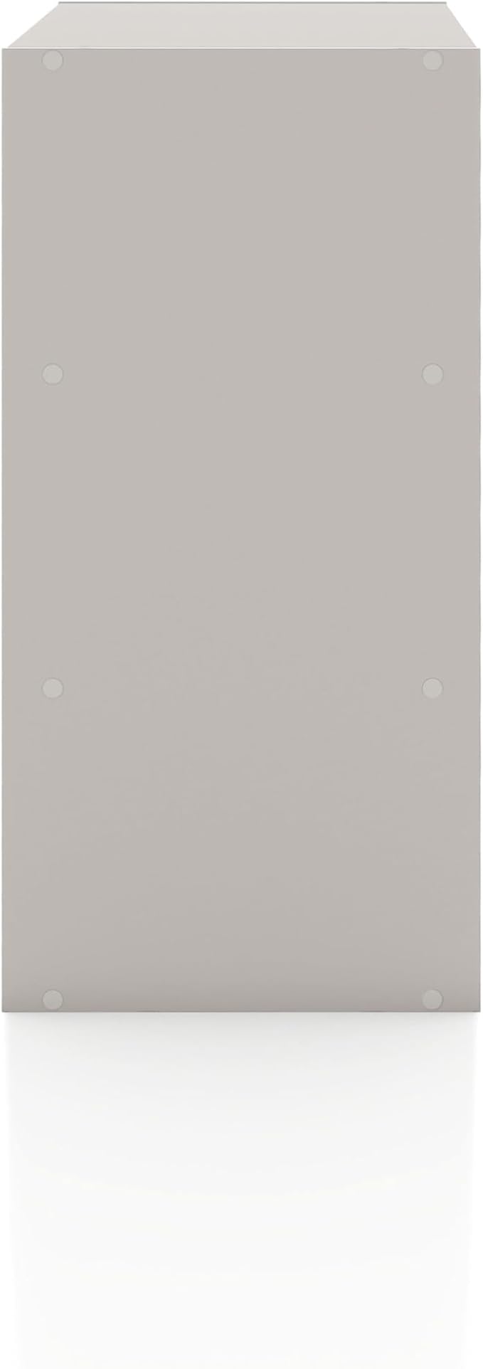Homes: Inside + Out Apexa 4-Vertical Storage Organizer Shelves, Stackable Wood Bookcase for Organization, Dorm Teen Room Decor & Home Office, Taupe Grey