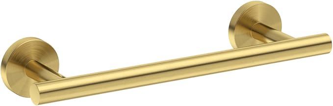 USHOWER Light Gold Hand Towel Bar, 9-Inch Towel Racks for Bathroom | Thicken SUS304 Stainless Steel Towel Rod, Towel Holder Wall-Mounted, Modern Home Decor (Total Length 11-Inch)