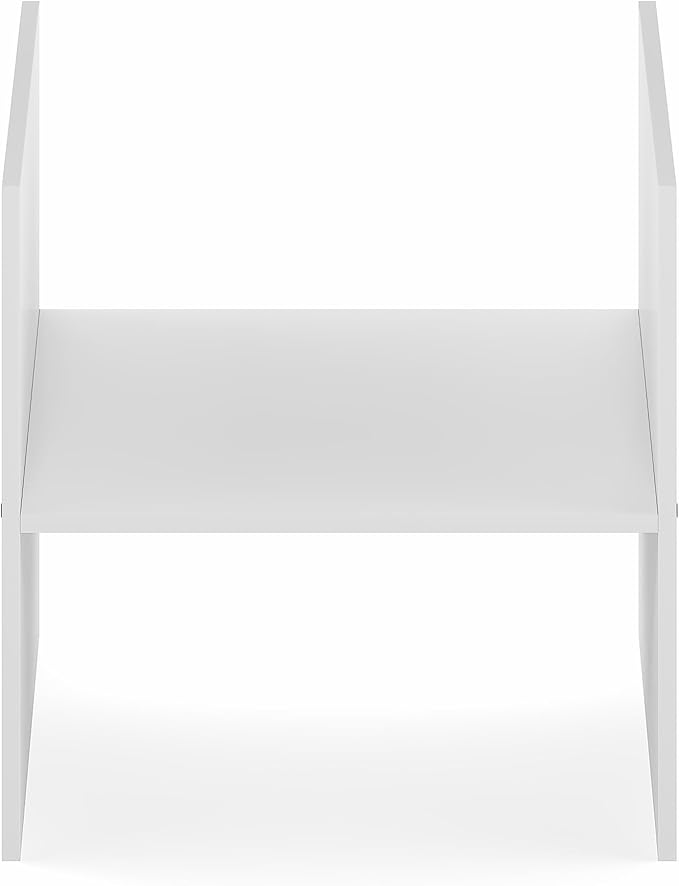 Furinno Cubicle Cube Insert, H-Shelf Cube Organizer, 2-Tier Shelf Accessory, Fits into Furinno Triple Thick Cubes, IKEA Kallax, for Organizers and Storage, White