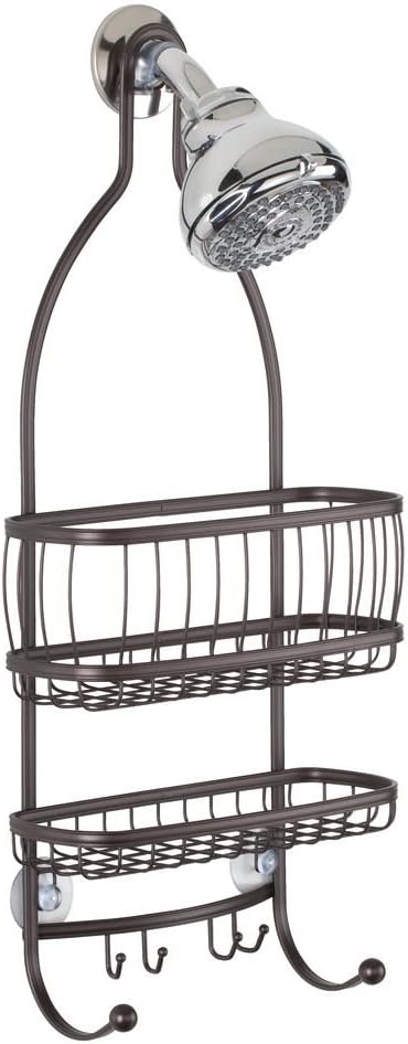iDesign 61971 York Lyra Hanging Shower Organizer - 10" x 4" x 22", Bronze