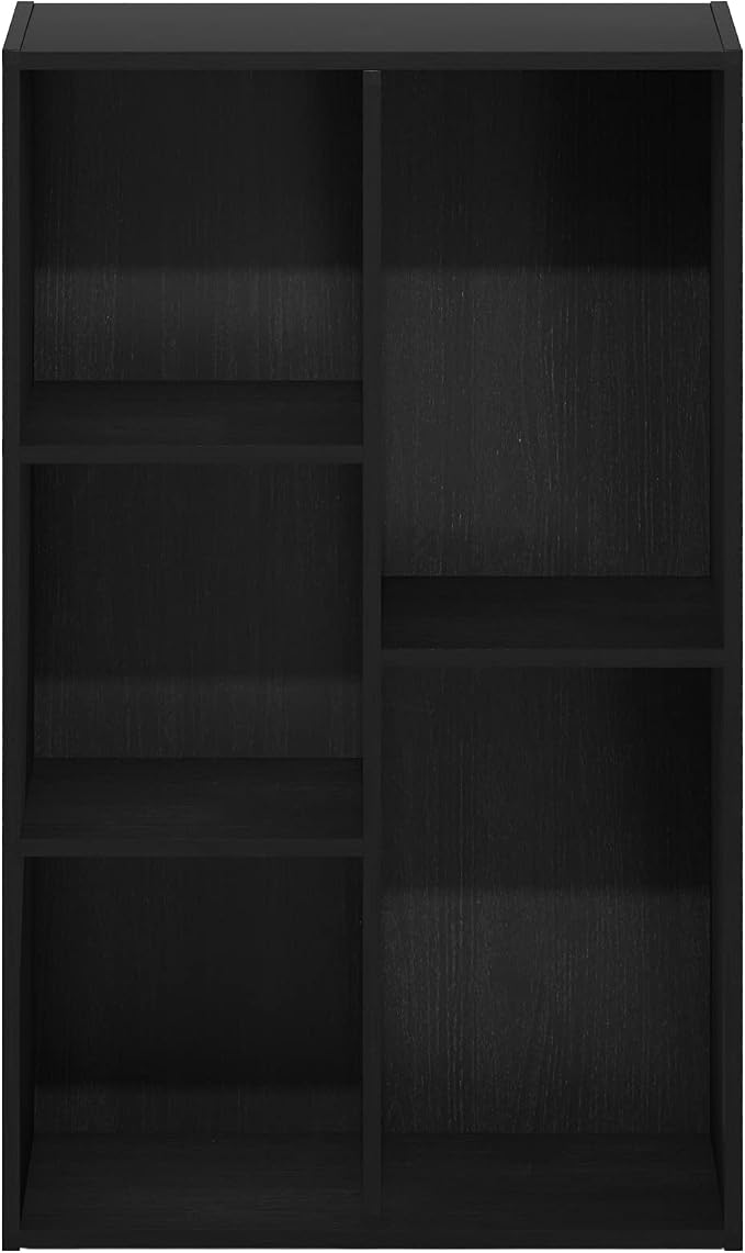 Furinno Luder 5-Cube No Tool Assembly Open Shelf, Blackwood