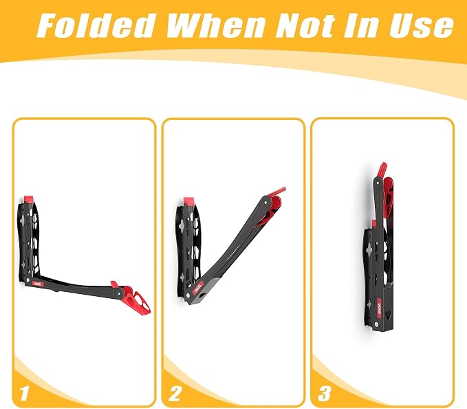 TORACK BIKEPAL No Lifting Swivel Bike Racks, Space Saving Wall Mounted Bike Holder for Garage, Bike Wall Hangers for Vertical Bike Storage (4 Pack)