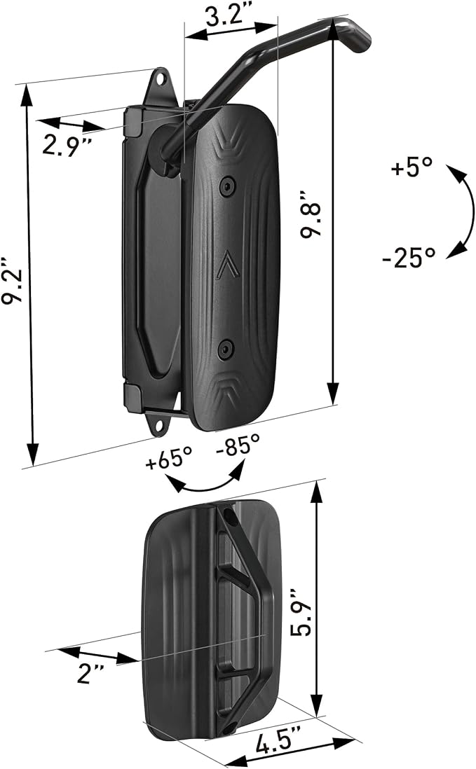 monTEK Swivel Bike Wall Mount, Bike Hangers for Garage, 2 Pack | Heavy-duty vertical wall bike storage rack swivels 150° to save space; holds 66 lb each and fits tires up to 3.54 in wide