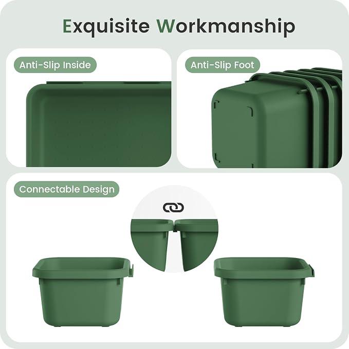 【Military Grade】A-LuGei Drawer Organizer,【𝟱𝗦𝗶𝘇𝗲】Makeup organizer,【Holds 177 Items】Bathroom Organizers and Storage,Organization and Storage,Desk Drawer Organizer for Vanity【Green】