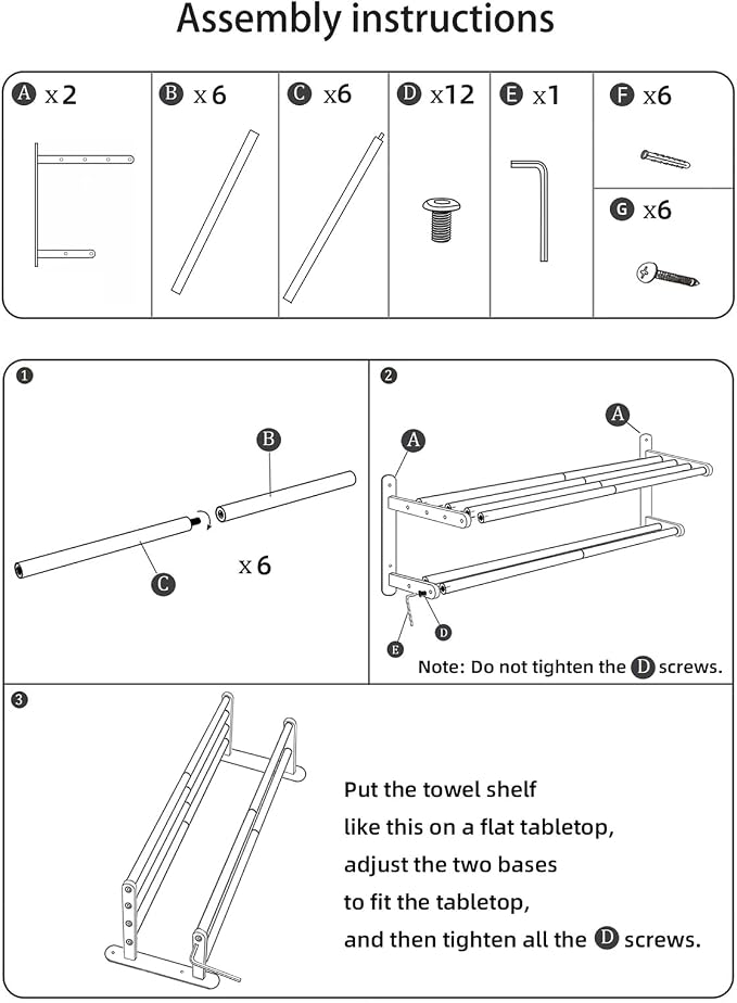 VOTZAAQ Towel Racks for Bathroom - 24 in Bath Towel Shelf with Double Towel Bar, Stainless Steel Towel Storage for Lavatory Wall Mounted, 2-Tier Towel Hanger Towel Holder, Brushed Nickel