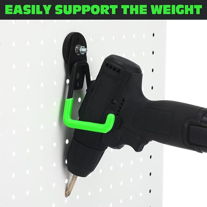 Landhoow 14 Pcs Large Magnetic Hooks Heavy Duty Garage Magnet Hooks Strong Storage Utility Magnetic Hangers with Anti Slip Rubber Coating for Indoor and Outdoor Hanging (Green)