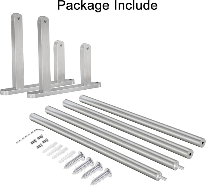 Double Towel Bar, 24Inch Towel Rack for Bathroom, Stainless Steel Double Bath Towel Bar, Wall Mounted Towel Holder, Double Towel Rod Towel Rail Hanger for Wall, Kitchen (Brush Nickel)
