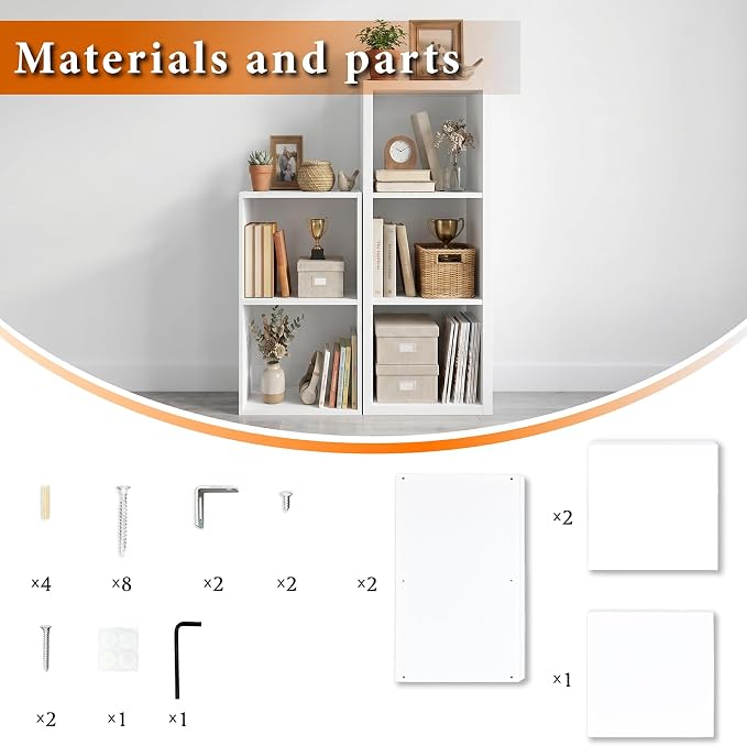 WannabeMyself【2026 Wooden Thick Frame 】 2 Cube Storage Organizer with Anti-Tipping Kits, Reversible Open Back Book Shelf,Bookcase for Living Room,Bedroom,Entrance Hall,Office,11.6×24.7×13.1,White