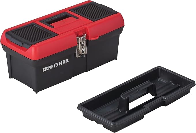 CRAFTSMAN Tool Box, Lockable, 16 in., Red/Black (CMST16901)