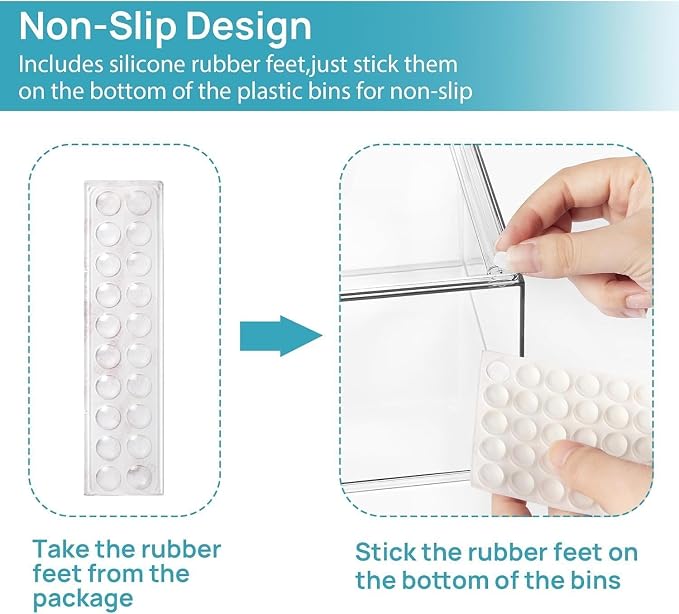 Vtopmart 4 Pack Baby Bottle Organizer Set, Stackable Storage Drawers Ideal for Kichen Countertop, Vanity, Bathroom, Cabinet, Pantry Organization