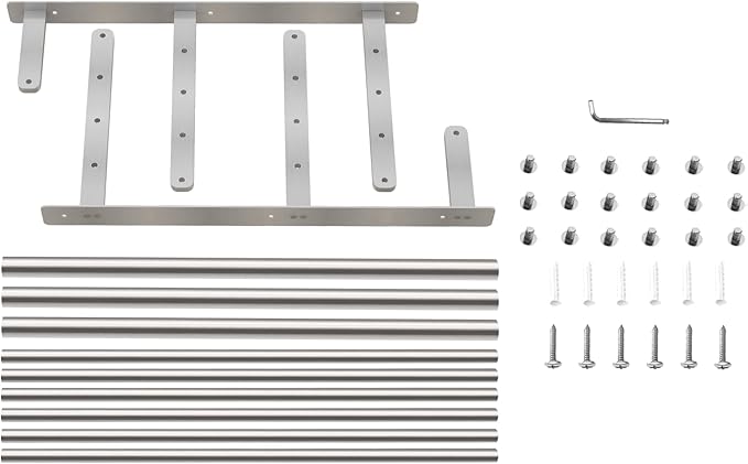 Bethom Bathroom Towel Rack with Bars, 16 Inch Towel Shelf, Brushed Nickel | 3-Tier Hotel Towel Racks for Bathroom Wall Mounted, Bath Towels Storage, Stainless Steel