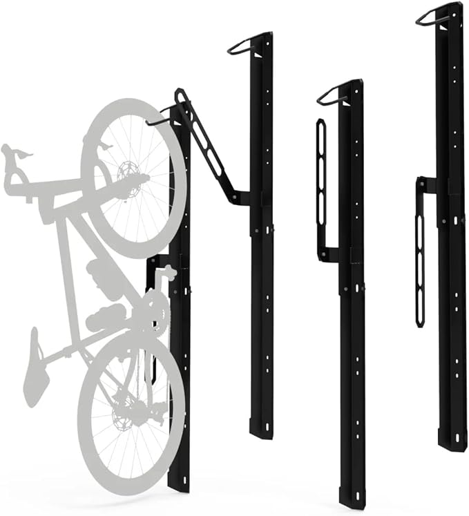 Saris Bike Trac Industrial Strength Vertical Bike Rack, Space Saving Bike Storage, Wheel Track, Full Length Tray, Perfect for Garage, Bike Hanger