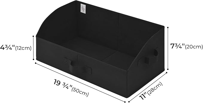 GRANNY SAYS Trapezoid Closet Storage Bins, Large, Black, 3-Pack | Shelf Storage Baskets, Clothes Storage Bin, Closet Organizer and Storage Bins, Clothing Bins for Closet Shelves