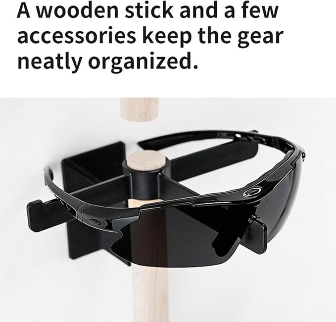 Bike Helmet Organizer - Wall Mount Storage Rack, Heavy Duty Hanging System, Cycling Equipment Holder, Compact Vertical Arrangement | Protective Display Bracket For Indoor Residence Garage Entryway Apa