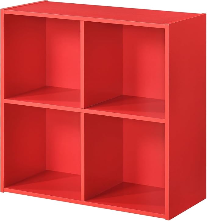 KB Designs - 4 Cube Storage Organizer Shelf - Modern Small Compact Organizer for Bedroom, Closet & Living Room, Sturdy Wooden Books Toys Storage Solution & Home Organization