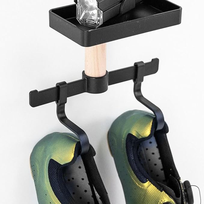 Bicycle Helmet Storage - Wall Mounted Organizer Hanger, Steel Hook Bracket, Multi Gear Holder Cycling Accessories, Space Saving Vertical Rack | Protective Display Solution for Home Garage