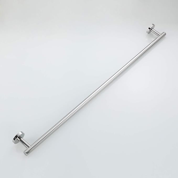 USHOWER Polished Chrome Bath Towel Bar, 30-Inch Towel Racks for Bathroom | Thicken SUS304 Stainless Steel Towel Rod, Towel Holder Wall-Mounted, Modern Home Decor (Total Length 32-Inch)