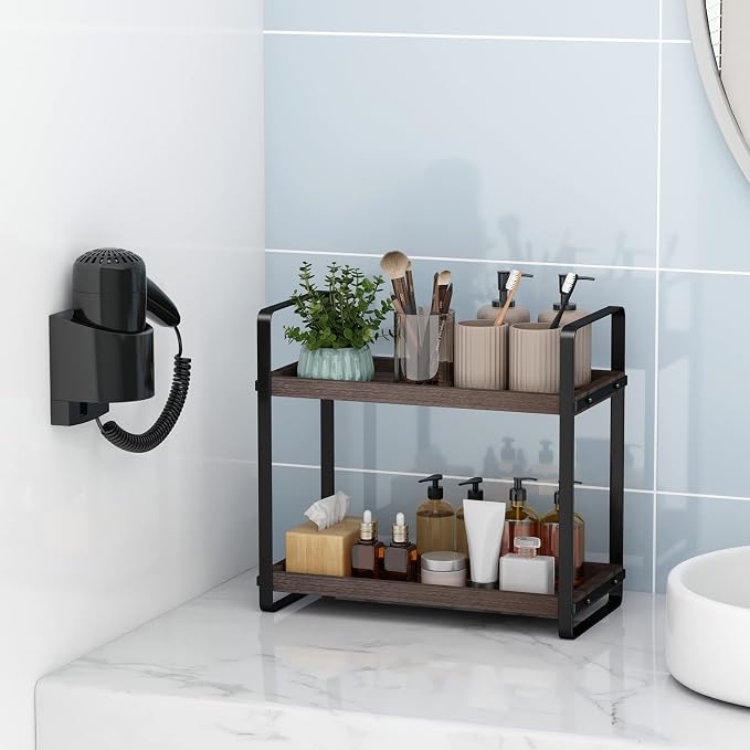 HNRLOY Bathroom Counter Organizer, Bathroom Counter Shelf, Makeup Organizer | Bathroom Countertop Organizer, Bathroom Sink Organizer, Perfume Organizer, Vanity Shelf, Bathroom Organization and Storage