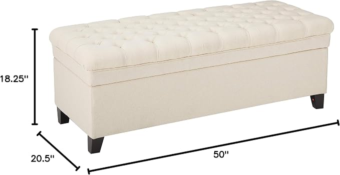 Christopher Knight Home Juliana Fabric Storage Ottoman, Beige