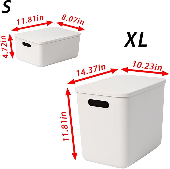 10 pack large plastic White storage bins with Lids, Toy Box Chest with Handle,Organizer Containers Baskets for Baby,Nursery,Shelves,Playroom, Bedroom,Office,Closet,home (Light Green, 5XL+5S)