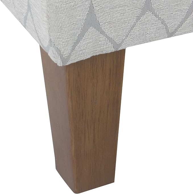 Kinfine 36" Geometric Storage Bench - Gray & Brown