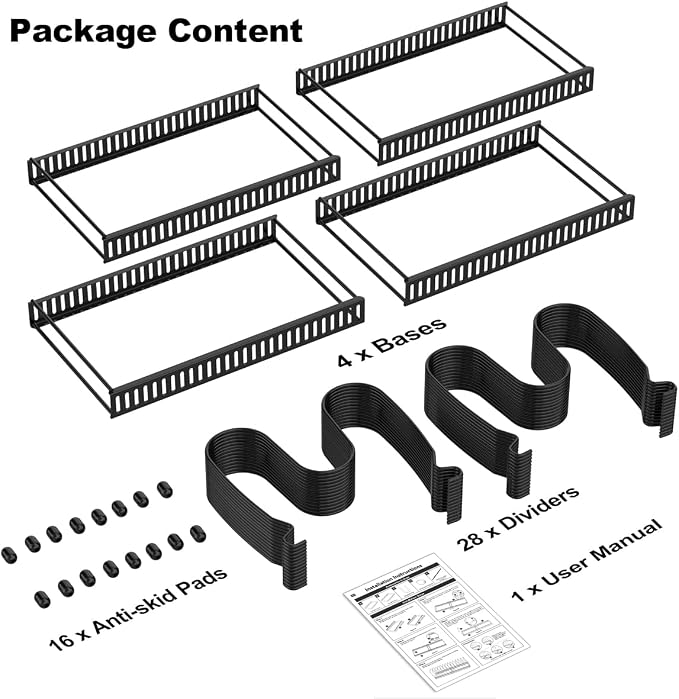 Housolution 2 Pack Pot and Pan Lid Organizer Holder Storage Rack, Black | 12"-23" Expandable, 14 Adjustable Dividers, Sturdy Metal Construction, Easy Assembly
