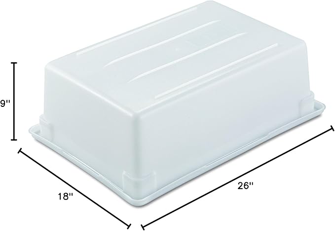 Rubbermaid Commercial Products Food Storage Box/Tote for Restaurant/Kitchen/Cafeteria, 12.5 Gallon, White
