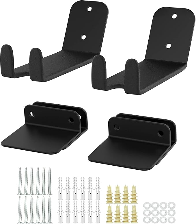 WALMANN 2 Pack Bike Pedal Hanger Wall Mount, Heavy Duty Horizontal Bike Rack for Garage Wall, Bike Display Stand for Home Holds Up to 70 LBS