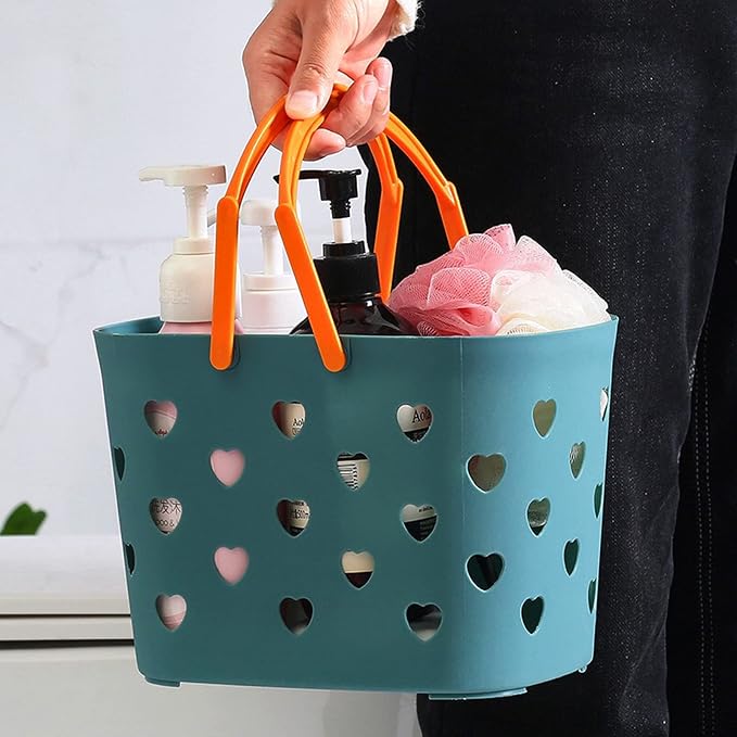 Portable Shower Caddy with handle Plastic Shower Basket Organizer, Blue | Bathroom Caddy Storage Tote Cleaning Supply Caddy for College Dorm, Kitchen, Pantry, Garage