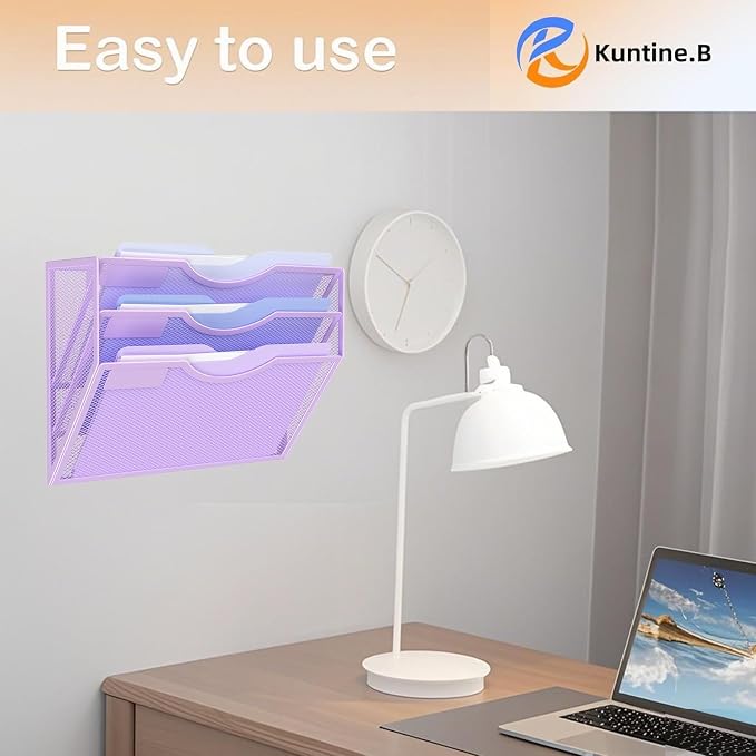 Kuntine.B Wall File Organizer Office Hanging Magazine Holder Wall File Organizer for Office Home