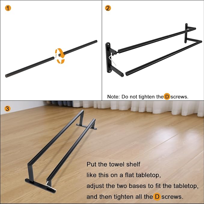 32Inch Double Towel Bar, JIAPAIDUO Towel Rack for Bathroom, Stainless Steel Double Bath Towel Bar, Wall Mounted Towel Holder, Matte Black