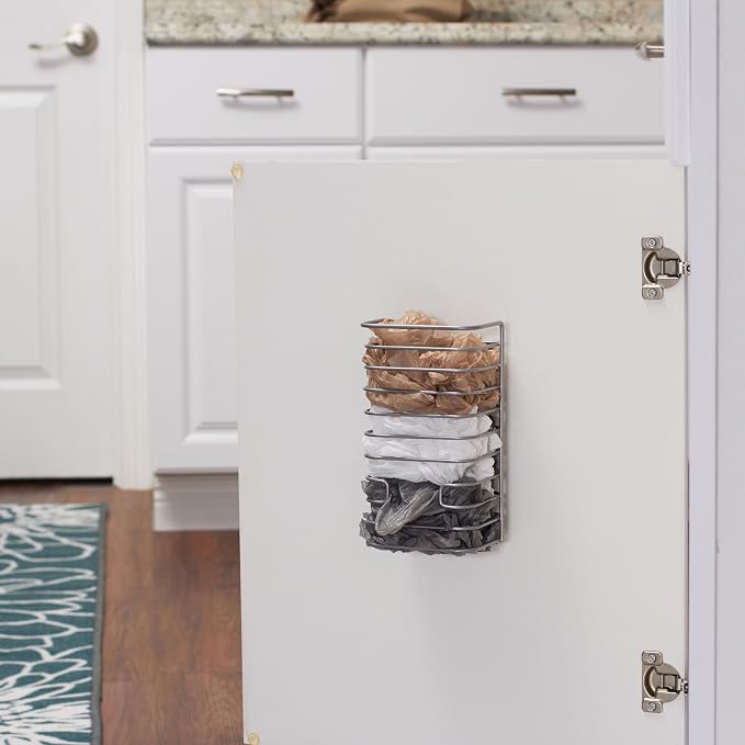 Household Essentials Satin Nickel Steel Door Basket