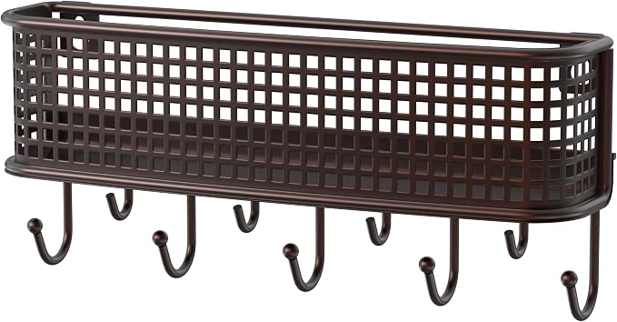 Deco Brothers Wall Key Holder and Mail Organizer, Bronze