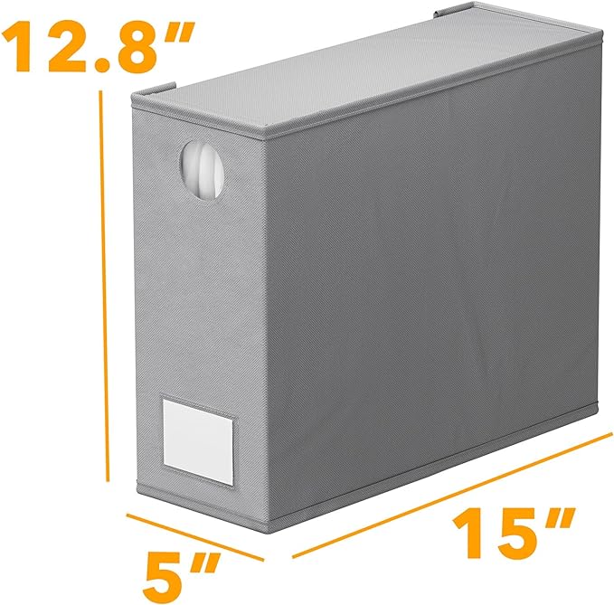 SpaceAid 2 Pack Bed Sheet Organizers and Storage, Foldable Sheet Organizer for Linen Closet, Sheets Set Folder Keeper with Window XL (Queen & King Size) Organizing Bedding Container, Gray