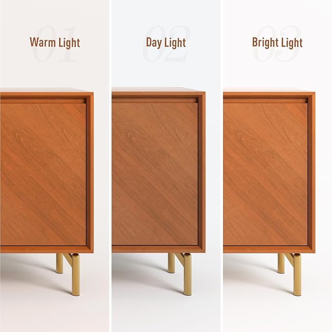 JOINICE 59" Sideboard Buffet Cabinet with Storage for Dining Room,Walnut | Adjustable Shelf,Versatile Credenza for Dining Room,Metal Legs, Living, Kitchen Coffee Bar and Entryway Console